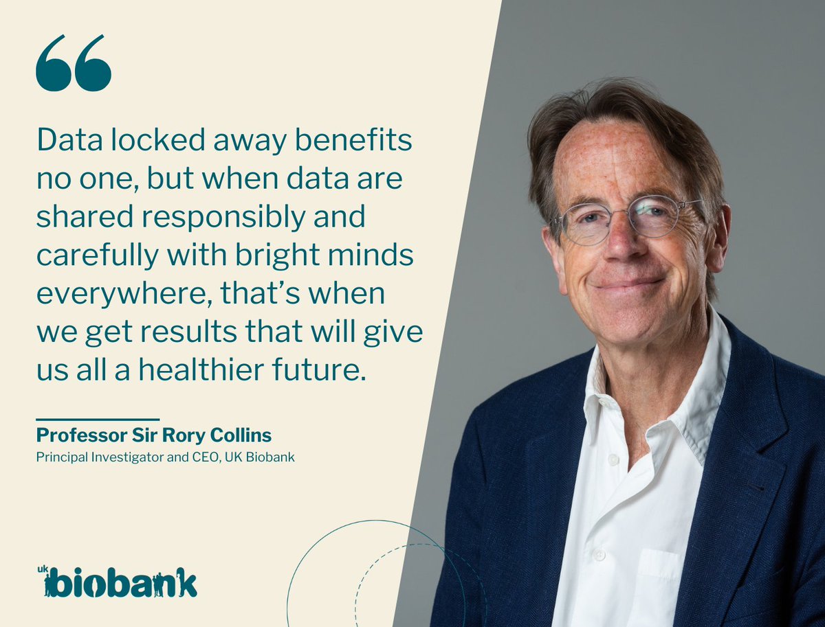 🖊️ 'Why responsible international data sharing can help us all'

In a letter, Professor Sir Rory Collins, CEO and Principal Investigator of UK Biobank has outlined the importance of secure data sharing in enabling global health research. Read here: ow.ly/q1Bl50VCZJN