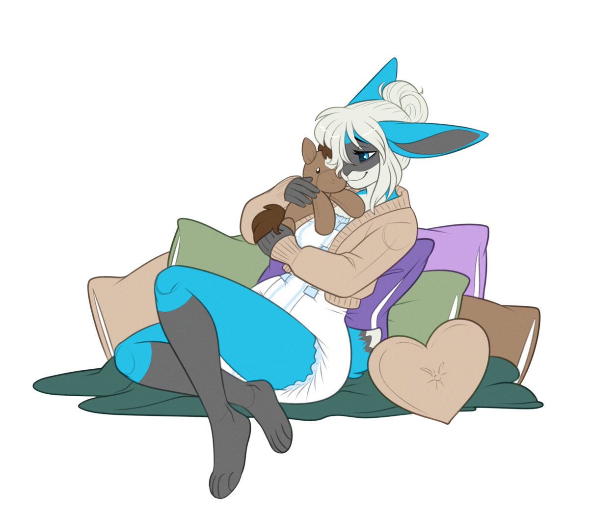 Some days feel very low and you just need to cozy up, make a pillow pile and snuggle a plushie <3 Sketch comm for Roller-2009/Mommabun!

♥ Website: minettefraise.carrd.co