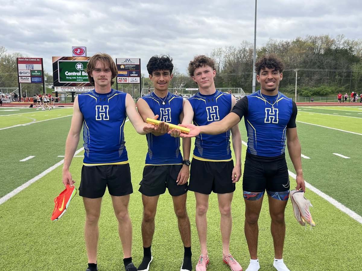 4x800m Relay makes it into the Howell Top 10 All Time list with a time of 8:06.02!
Congrats to Holden, Sal, Isaac, &amp; Reid!