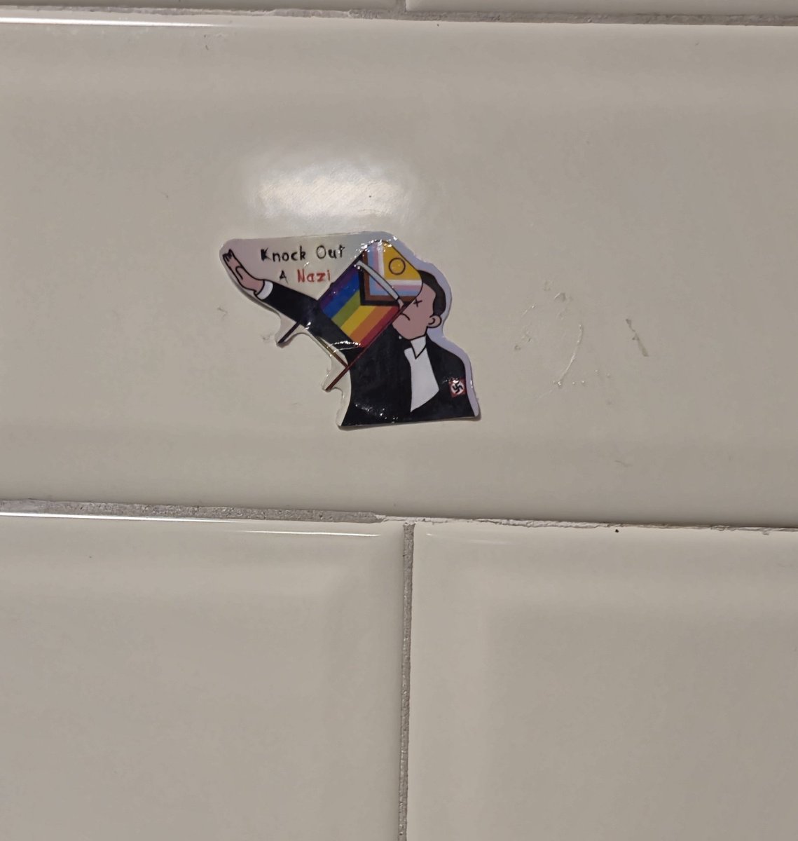 tim kall (@tim_kall) on Twitter photo Forgot I had another <a href="/renderbomb/">renderbomb</a> sticker #KnockoutaNazis taking pride f pace somewhere in one of Manchesters bars
#wrestling #lgbtq #pride Forgot I had another <a href="/renderbomb/">renderbomb</a> sticker #KnockoutaNazis taking pride f pace somewhere in one of Manchesters bars
#wrestling #lgbtq #pride