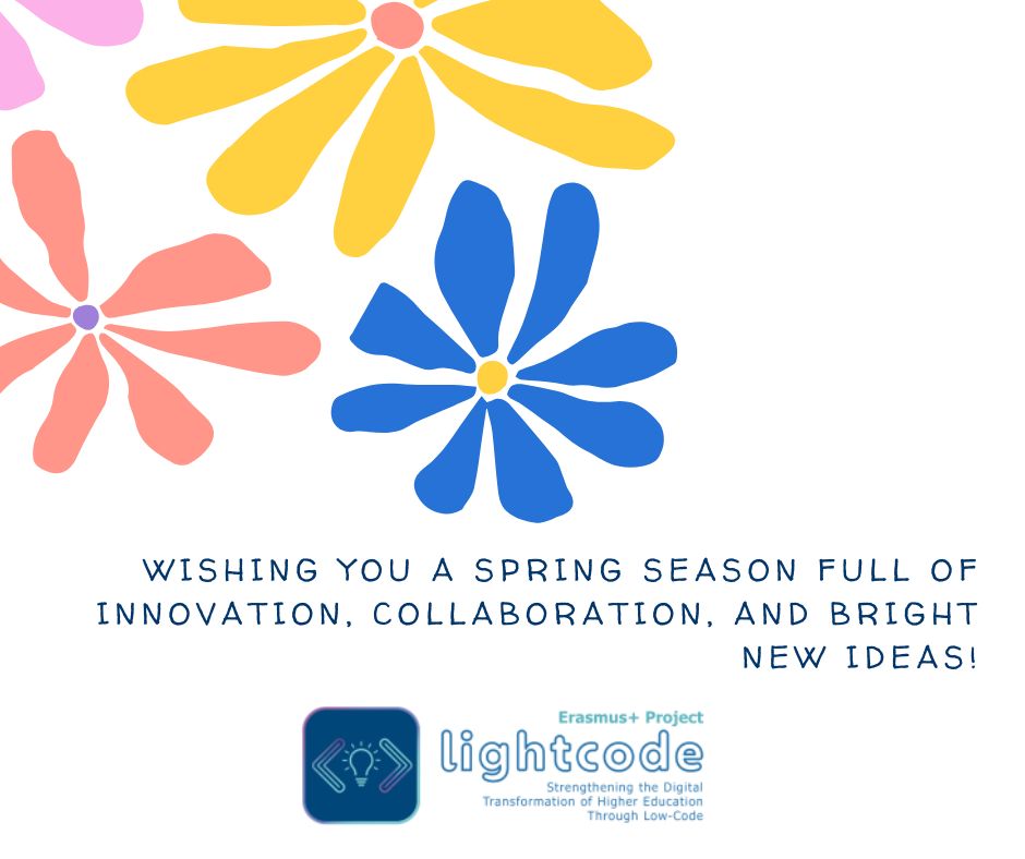 The #LightCode Project will help students and educators from all fields bloom with digital skills through inclusive, low-code learning. 
Here’s to a Spring Season full of new ideas, equal opportunities, and brighter futures!
#Erasmusplus #digitaltransformation #lowcode #education