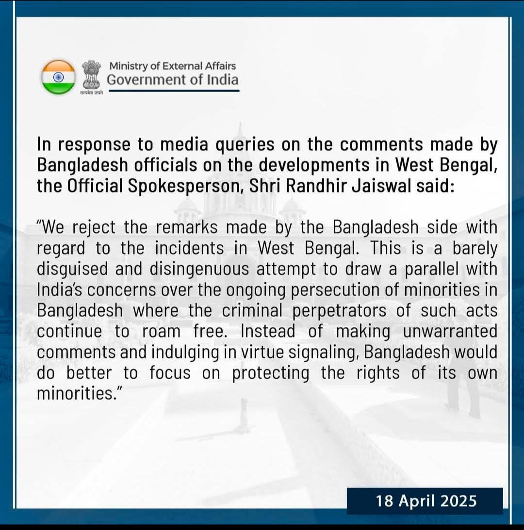 The effrontery is truly mind-boggling. Minorities in Bangladesh are far better off than they are in India. It’s not even close.