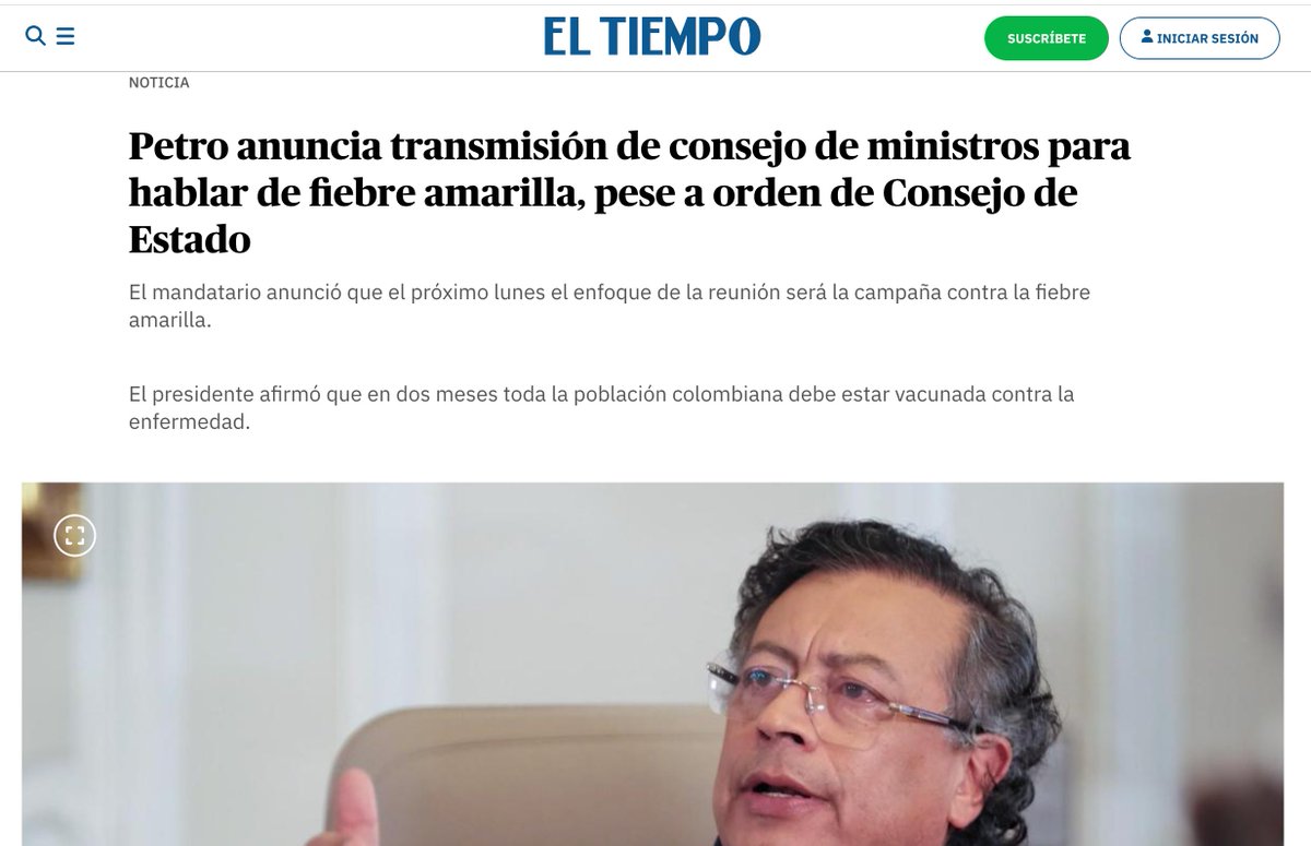 Señor presidente <a href="/petrogustavo/">Gustavo Petro</a> , ud esta incumpliendo una sentencia del <a href="/consejodeestado/">Consejo de Estado</a> , eso implica que ud estará incurriendo en desacato en caso de que realice la transmisión, lo que implica que su equipo sera arrestado y se le cobrará una multa de hasta 20 salarios minimos