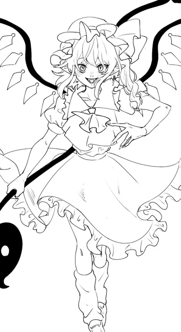 フランドールさん久しぶりに描いた。
楽しかったです。 