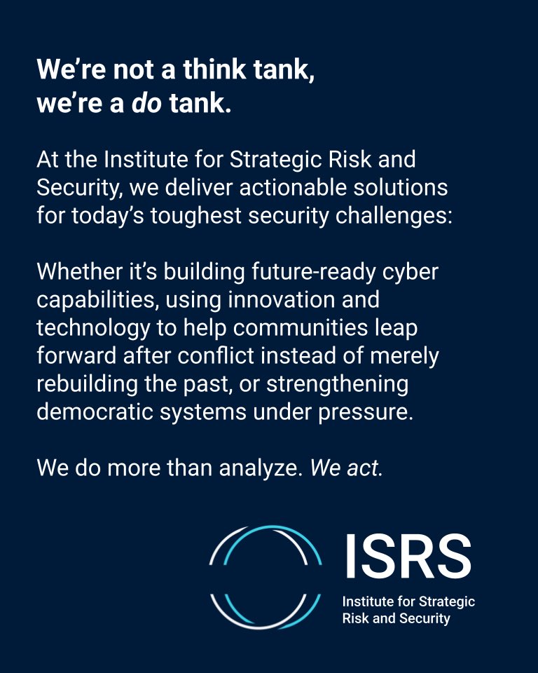 ISRSngo's tweet image. Real security demands more than reports. It demands results.