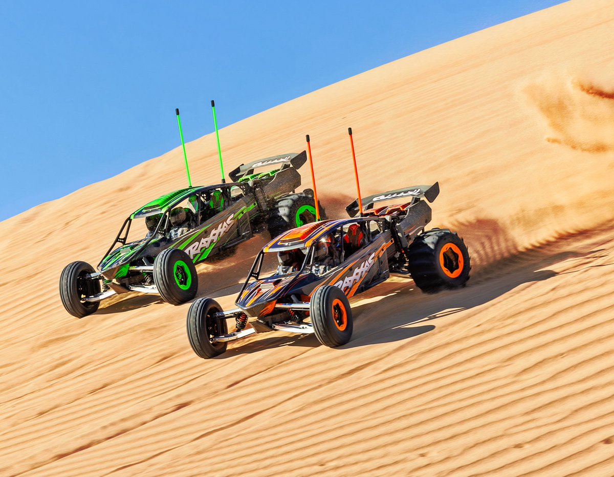 Traxxas's tweet photo. 🔥TODAY is the DAY!  —> https://t.co/1m3R4CVbje 🔥
The new #Traxxas Pro Scale Sand Car is available to buy ONLINE NOW!! Only one question —> Which color are you getting??  😎

[[Model # 109076-4]] #TraxxasSandCar #TraxxasProScale #Funco #FastestNameInRadioControl #RC https://t.co/dBBxACxLOb