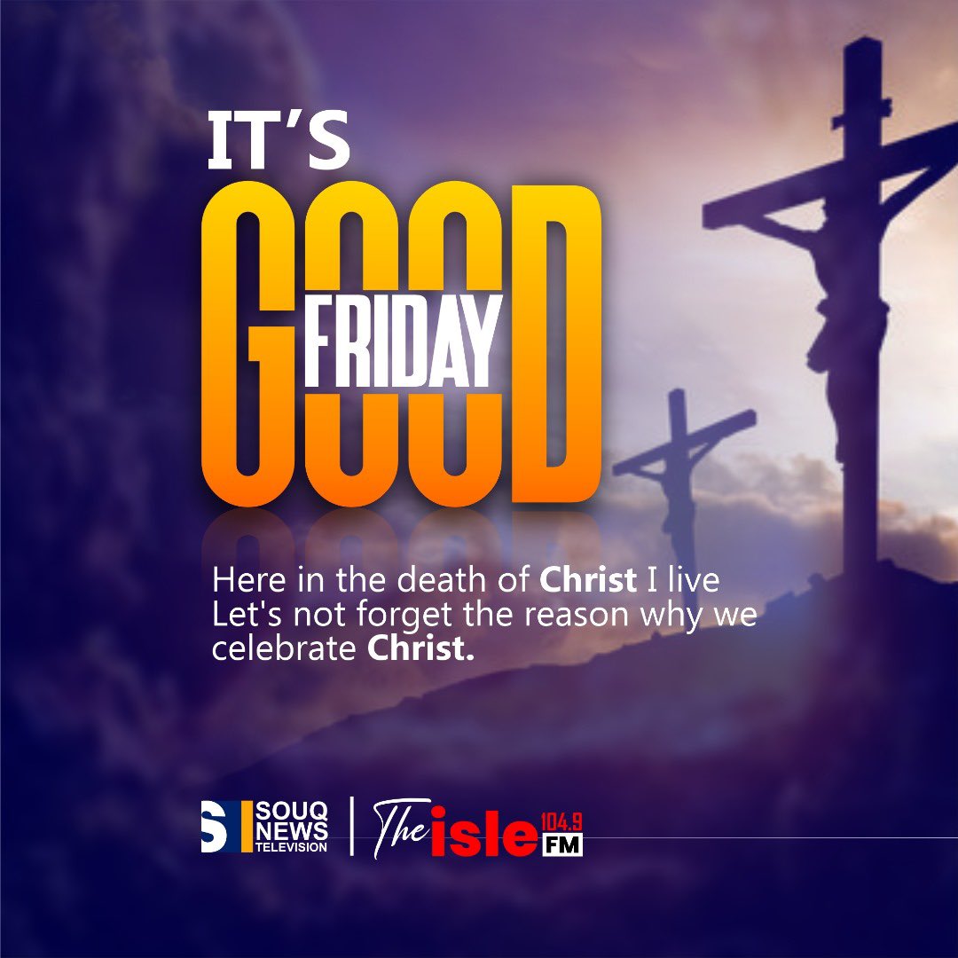 On this sacred Friday, we pause to remember a love so deep, it gave everything.
Christ died so we could live — that’s the reason, that’s the hope.
From The Isle 104.9FM, we encourage you to reflect, reconnect, and rise in purpose.
#GoodFriday #TheUltimateSacrifice