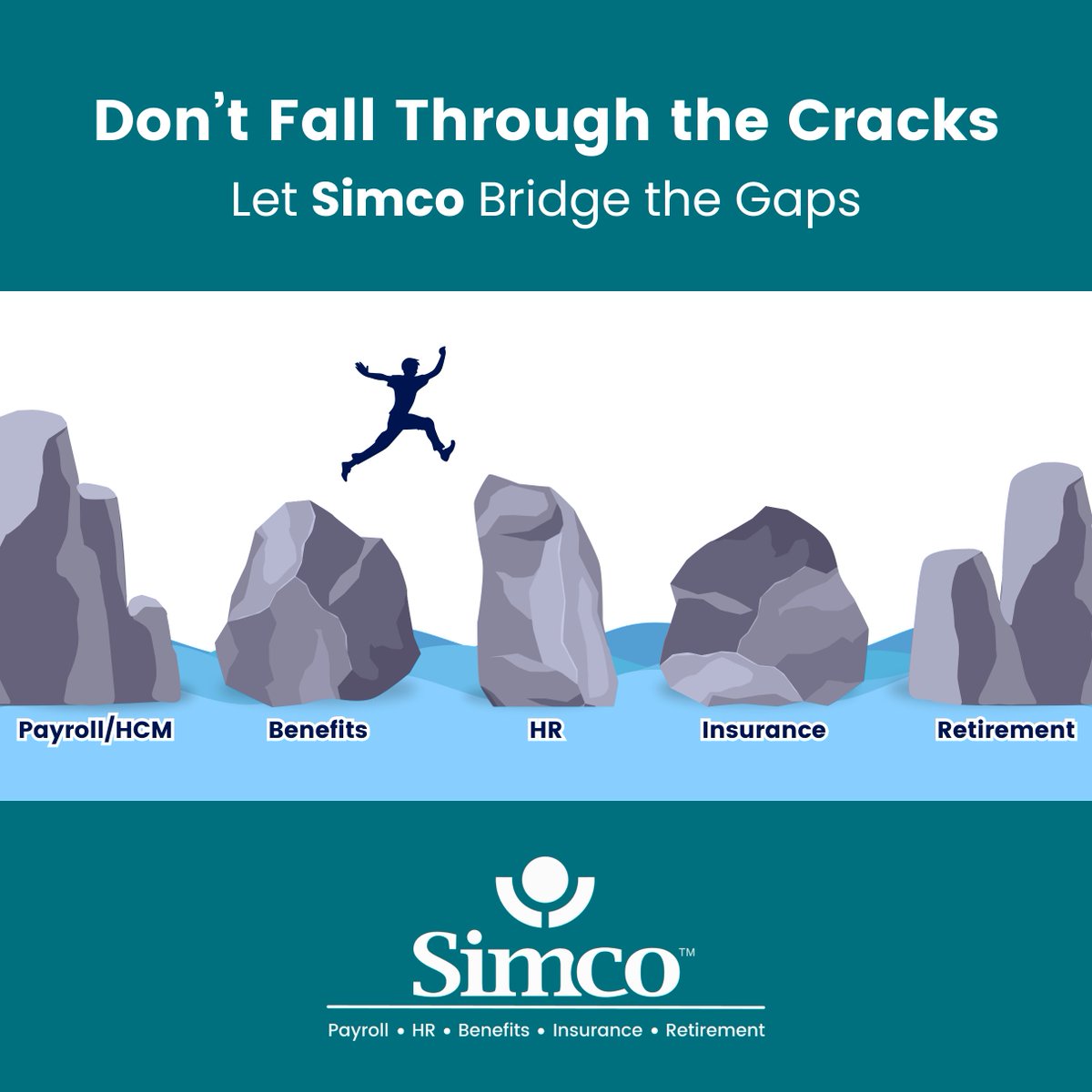 simco_services's tweet photo. Jumping between separate vendors for payroll, employee benefits, HR, insurance &amp; retirement? Every leap risks gaps—and costly errors. Call us at (585) 750‑3246, option 1, or book a 15‑min chat today to learn more about how Simco keeps everything connected: https://t.co/rsVxJrh03r https://t.co/gNH6rzdAjy
