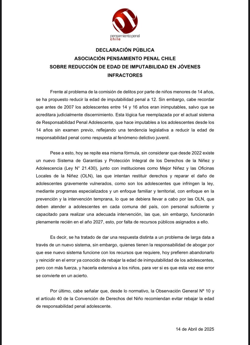 🔴 Declaración Pública