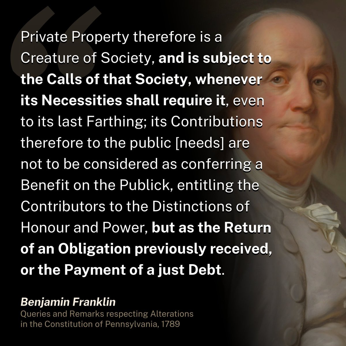 <a href="/BeesLittleRanch/">Bee’s Little Ranch</a> Benjamin Franklin never said the quote you posted above

But Ben Franklin did say this