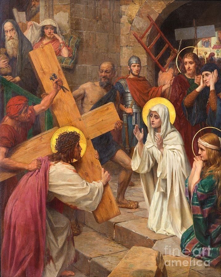 PrayTheRosary's tweet photo. The Carrying of the Cross https://t.co/DbAQbcVRMe
