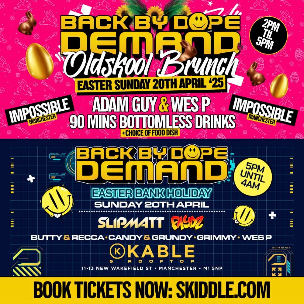 This Sunday!

Sod the chocolate and get onto this. BBDD from 2pm till megalate. 

We are on in the club from midnight for a couple of hours. Ya can get yer tickets by clicking the link below.

skiddle.com/whats-on/Manch…

It's what Jesus would want ✝️🥳