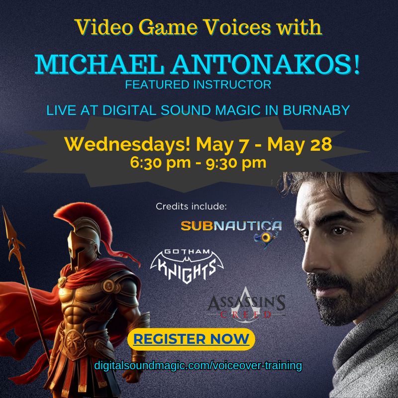 Train with one of the leading voiceover artists in the game industry!

Game VO is about commitment, control, and creativity under pressure. Leading voice actor and coach Michael Antonakos knows what top casting directors are listening for. He'll give you the tools you need to
