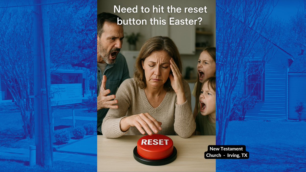 NTCCIrvingTX's tweet photo. Have you ever wanted to hit the “reset” button on life?

Maybe you’re not where you thought you’d be.  You feel stuck.

You don’t have to stay stuck. This Easter, come hear about the One who gives new life.

📍Sunday at 11AM – Easter Worship
🌐 https://t.co/kqXfDzQYMr https://t.co/iTcNCCUUWE