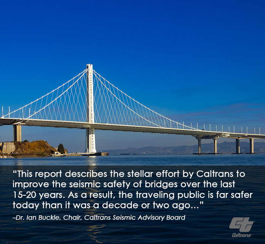 April is Earthquake Preparedness Month!
We've prepared our bridges for earthquakes by:

💰 Investing $14 billion to retrofit or replace bridges
🏗️Developing cutting-edge seismic bridge designs
💡 Funding seismic research projects

Read the report: dot.ca.gov/programs/engin…