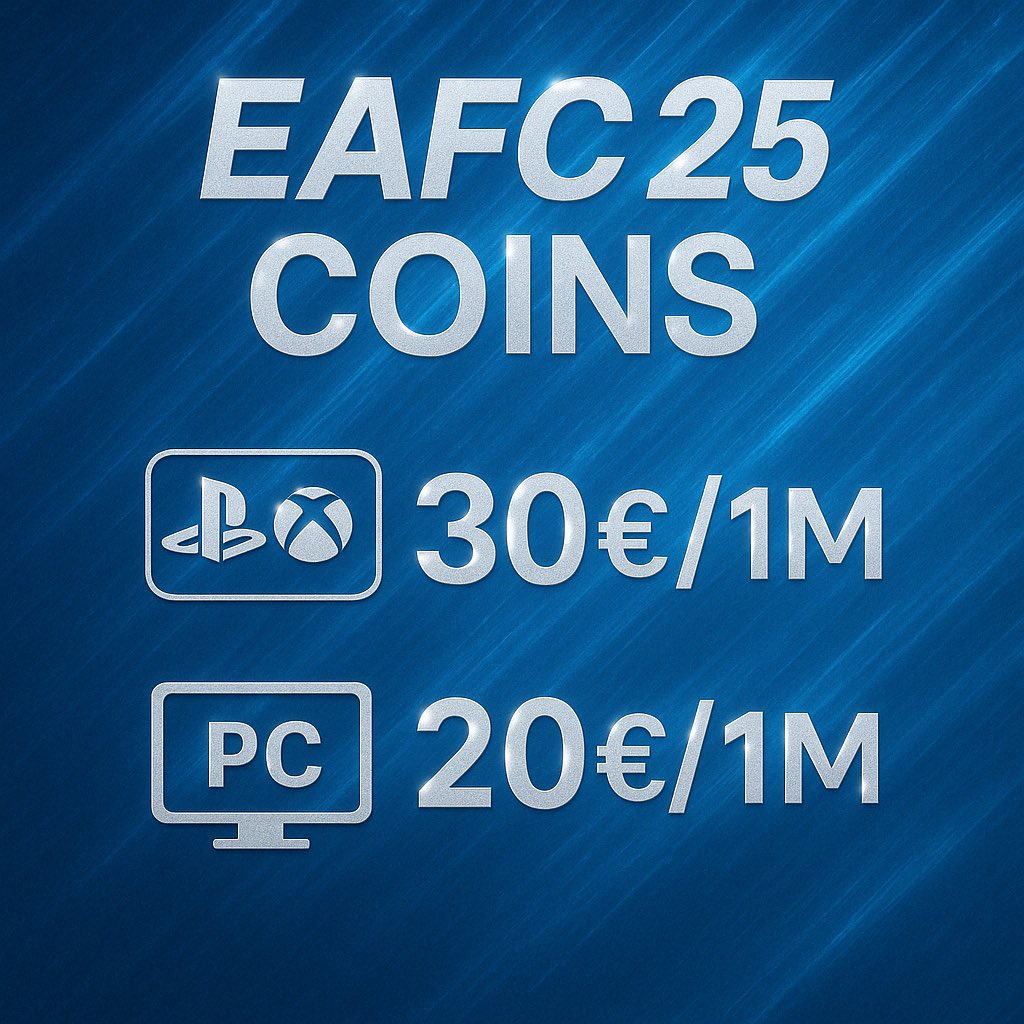 FifaCoinStation's tweet photo. 💠EAFC25 COINS SALE💠

❗️ONLY WHILE STOCK LASTS❗️

❇️EA TAXES ARE COVERED

❇️100% NO BAN GUARANTEED 

❇️INSTANT DELIVERY

#Selleafc25Coins #Buyeafc25coins #sellfifacoins #buyfifacoins #Eafc25 #Futchampions #TOTS #Teamoftheseason #FIFA https://t.co/snsTeBvXOD