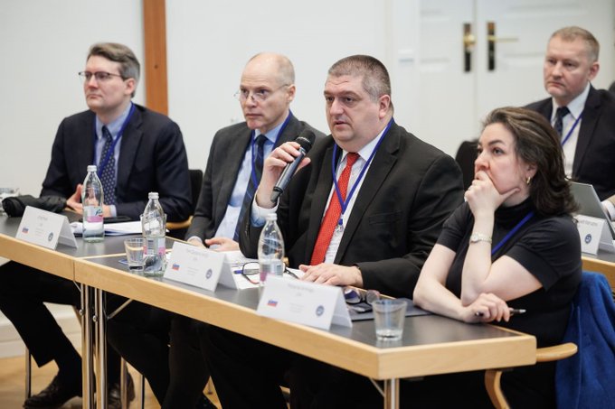 StateACN's tweet photo. This week, the United States and Slovenia co-hosted a Proliferation Security Initiative (PSI) Balkans Regional Engagement, assembling 62 leaders from 18 countries. Together, they advanced efforts to implement export controls, sanctions, and counterproliferation initiatives.

Read more: https://t.co/FMaNHVVMbr