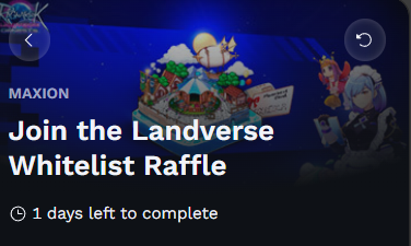 🚨 WHITELIST SPOT GIVEAWAY ALERT! 🎟️🔥
Secure your chance for the LANDVERSE GENESIS WL (ROLG) with this Wallet Quest:
✅ HOW TO ENTER:
1️⃣ Join RoninNetwork &amp; Landverse Discord.
2️⃣ Retweet the official quest tweet.
3️⃣ Complete the quest in your wallet.
4️⃣ Wait for results