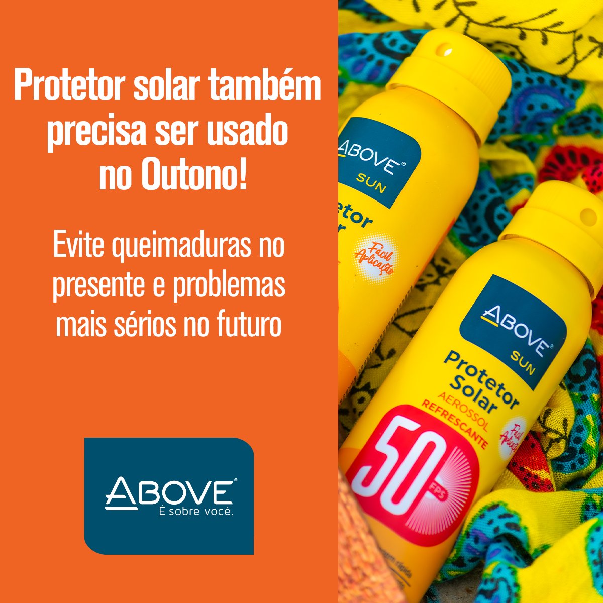 abovecosmeticos's tweet image. O protetor solar precisa ser seu companheiro no dia a dia.
Saiu de casa? É hora de passar o protetor! Vai para o trabalho/estudo e precisa caminhar na rua, não esqueça do protetor!
Evite problemas no futuro, deixe sua pele sempre linda, protegida e hidratada com a Above!