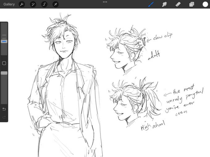 also old fem kuroo doodles from a few months ago … back to my kryk roots 