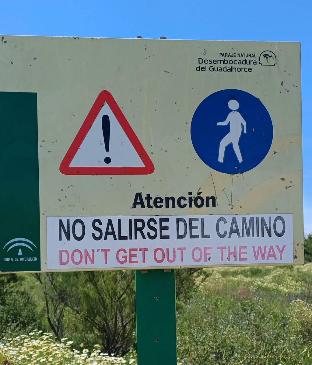 EdGarner's tweet photo. Brilliant mis-translation.  Should mean "Do not leave the path". https://t.co/CbPMEG9uzI