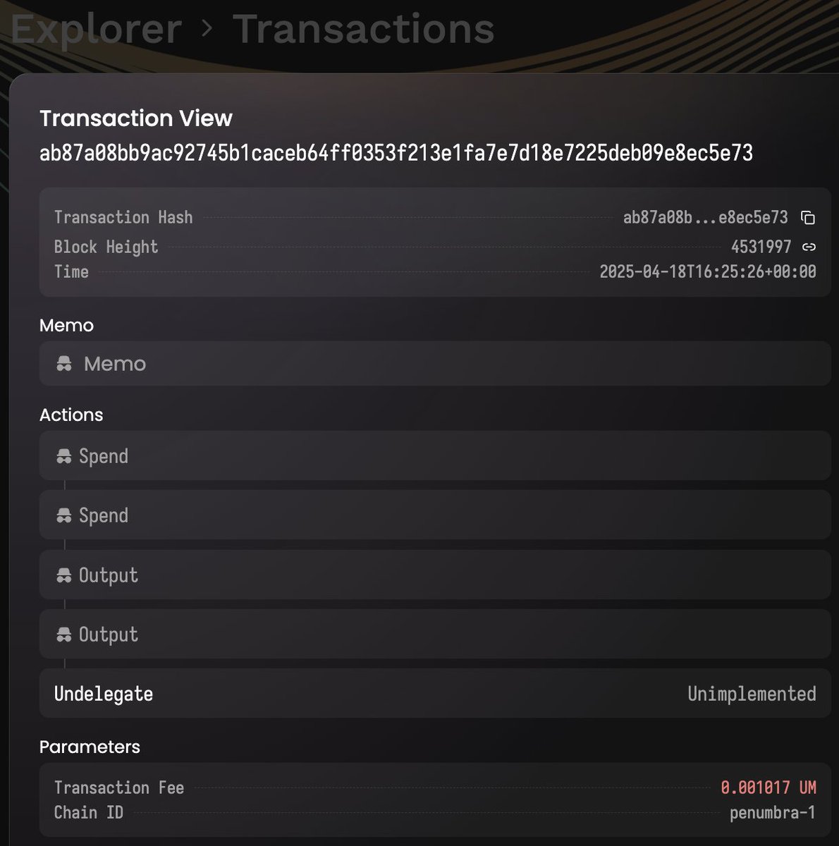 This is what it looks like to transact on a fully private, end-to-end encrypted blockchain.

That's right. No wallet balances, no transaction history, no links between you and your activity.