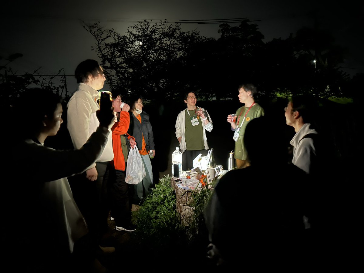 okuramasafumi's tweet image. #rubyfriends by a midnight river, after #rubykaigi day3