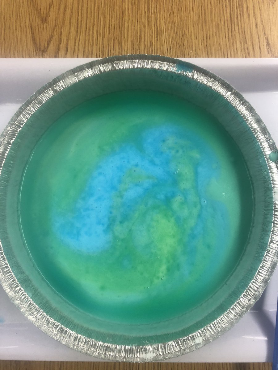 MissOLeary_AMS's tweet photo. In celebration of earth day this weekend, we made our own Earth models using baking soda, vinegar, and food coloring 💙💚 https://t.co/03a5lPXK6u
