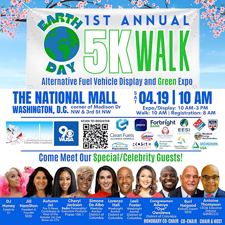 🌍Come be part of something impactful at the Earth Day 5K Walk &amp; Green Expo

We’ll kick off the morning with a community walk &amp; follow it up with a curated expo

Details &amp; RSVP here:zurl.co/TkBzR 

#WalkForThePlanet #GreenExpo2025 #EarthDay #earthdayatthenationalmall