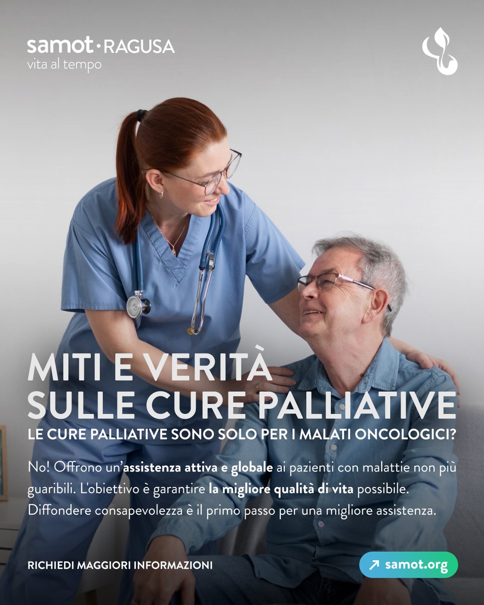SamotRagusa's tweet photo. Le Cure Palliative si occupano in maniera attiva delle persone affette da malattie
inguaribili, offrendo interventi terapeutici ed assistenziali sia alla persona malata
che al suo nucleo familiare. 

Scopri di più su https://t.co/Fm1dSA3sXE https://t.co/20s56enOLF