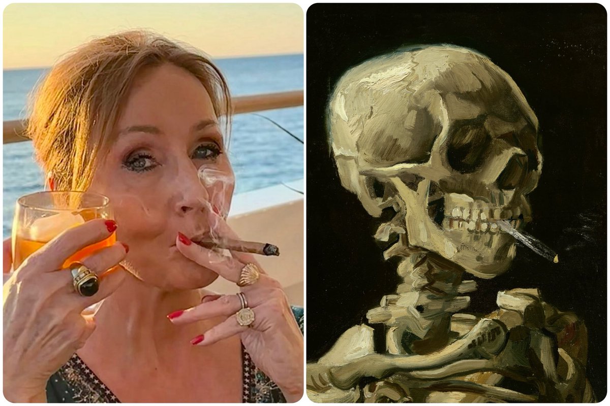 ArtButMakeItNow (@artbutnow) on Twitter photo <a href="/jk_rowling/">J.K. Rowling</a> Skull of a Skeleton with Burning Cigarette, by Vincent van Gogh, 1885-86, 📸 by Jessica Rowling <a href="/jk_rowling/">J.K. Rowling</a> Skull of a Skeleton with Burning Cigarette, by Vincent van Gogh, 1885-86, 📸 by Jessica Rowling