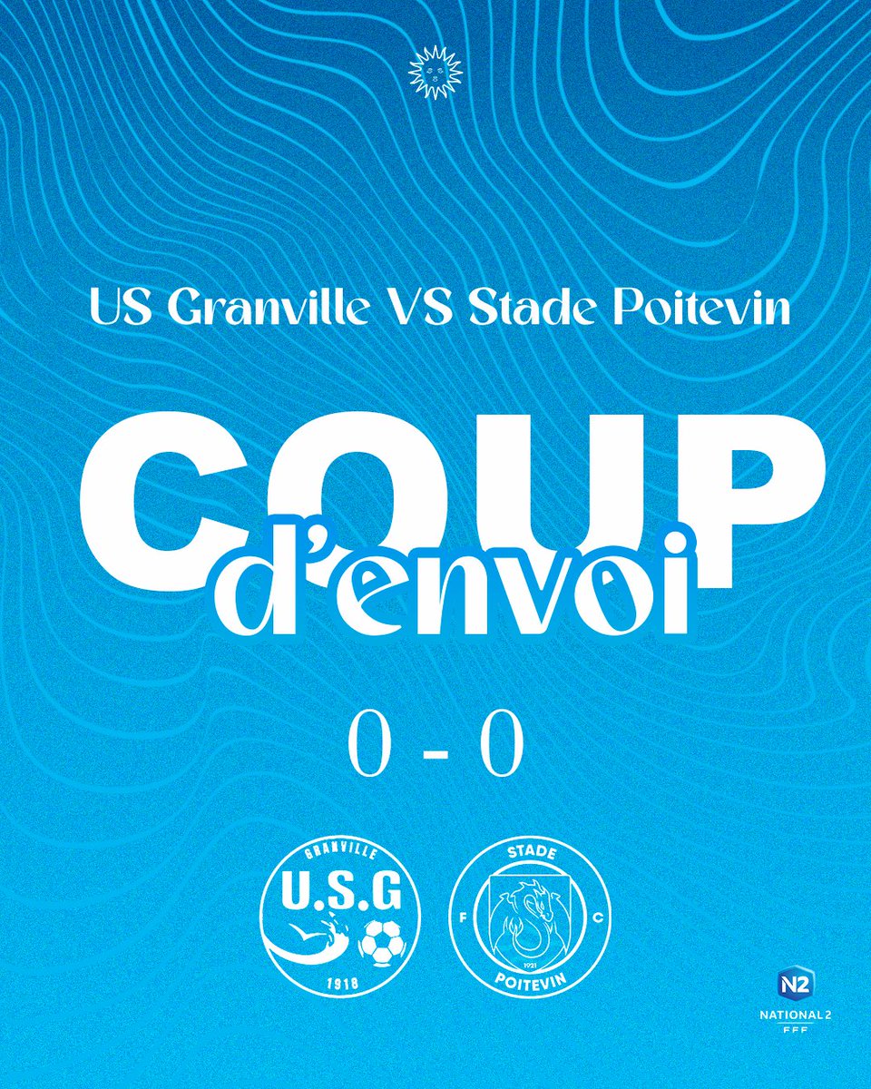 US_Granville's tweet photo. ⏱ 01' | Coup d’envoi à Louis Dior !
Ce sont les visiteurs du Stade Poitevin qui lancent les hostilités.
Allez les gars, on va le chercher ce match 💪
0️⃣-0️⃣ #USGSPFC https://t.co/ykBijTLgcT