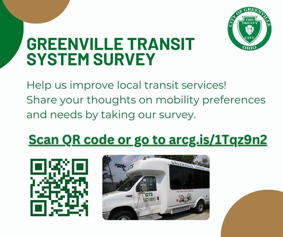 🚍 Help Shape Greenville's Future! 🚍

Greenville would like your input on their transit development plan! 

Take a few minutes to complete their survey and share your thoughts for a chance to win a $20 gift card!
👉 arcg.is/1Tqz9n2