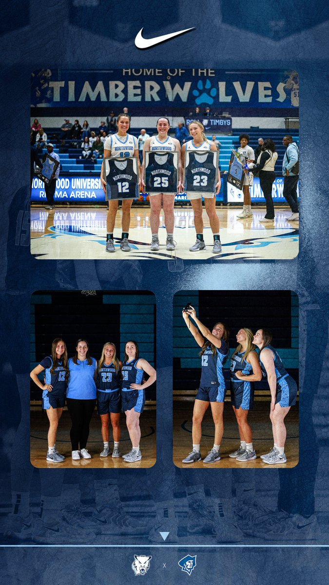 On February 22nd, we celebrated our Senior Night by honoring our three amazing seniors: Ava Muschong, Raegan Lauinger, and Maddie Voelker. Thank you for your leadership, dedication, and the impact you’ve made on our program! 💙 #rolltimbys