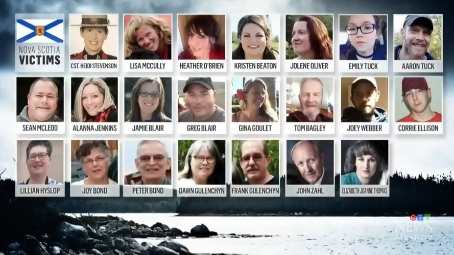 CAN_Femicide's tweet photo. With rest of #Canada, we remember 22 lives lost in 2020 #NSMassKillings
We hope for a future w/ fewer lives lost to male violence, incl. #femicide & acts starting w/ #femicidal motivations.
We hope for less individual & #systemtic #misogyny which contribute to these acts.
#CallItFemicide