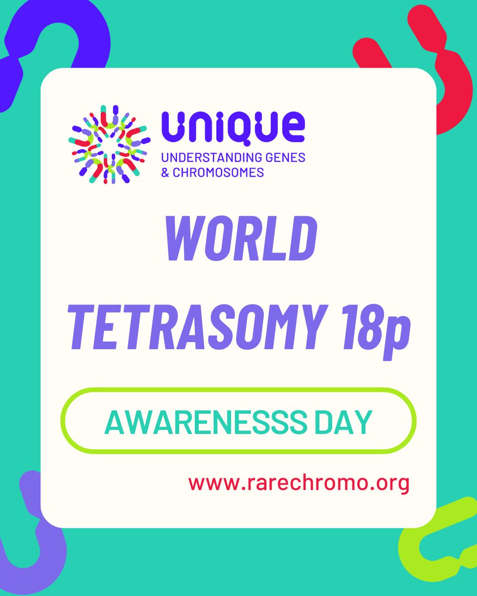 Today is Tetrasomy 18p Day!

We’re proud to stand with everyone affected by this rare chromosome condition — celebrating their strength, resilience, and uniqueness.

#Tetrasomy18pDay #RareButMighty #UniqueCharity