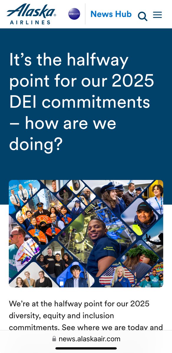 SayItAintSo07's tweet photo. @AlaskaAir Why does DEI mean the world to you? https://t.co/XtMlwaCykf