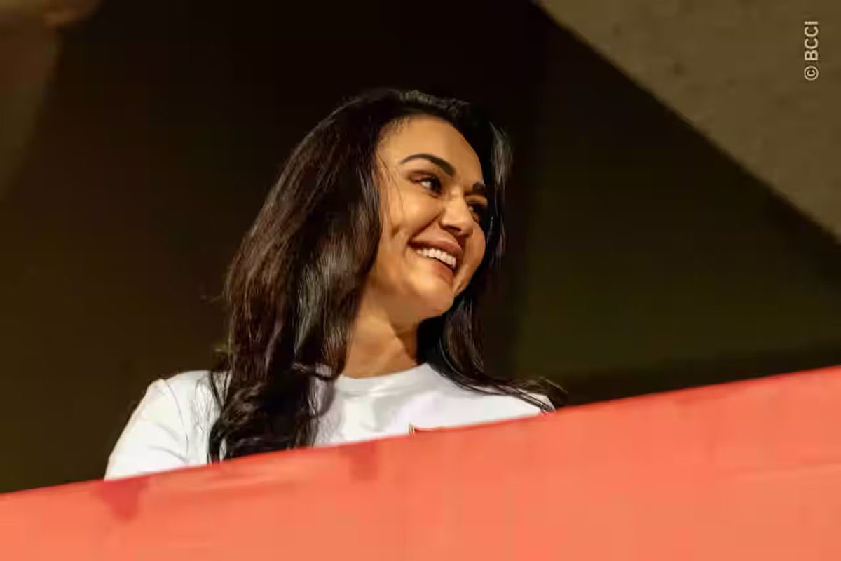<a href="/realpreityzinta/">Preity G Zinta</a> keeping the smiles alive on this rainy day at the stadium! ☔😊

#RCBvsPBKS #PreityZinta #PunjabKings #IPL2025