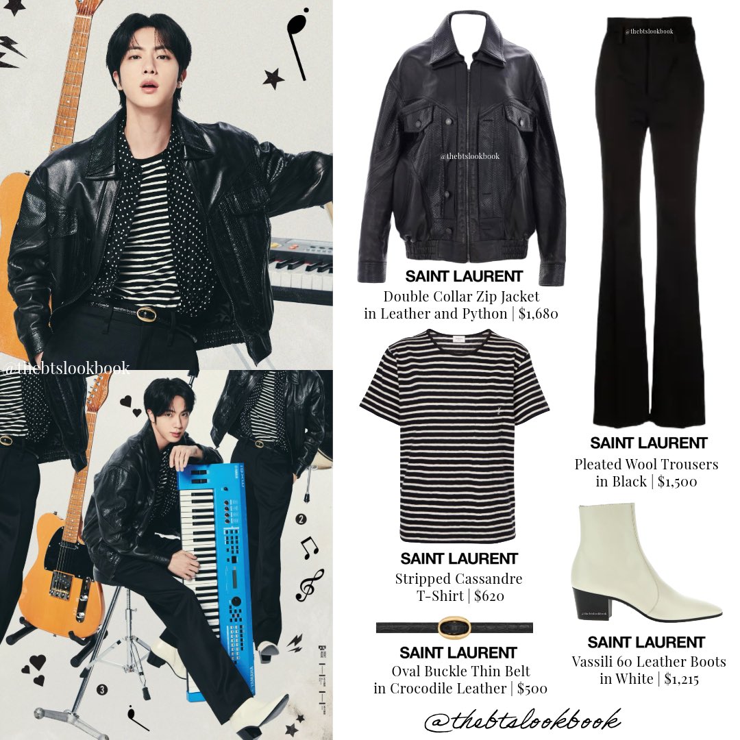 Jin wearing @YSL Total Look #Jin #진 #방탄소년단 #BTS #진
