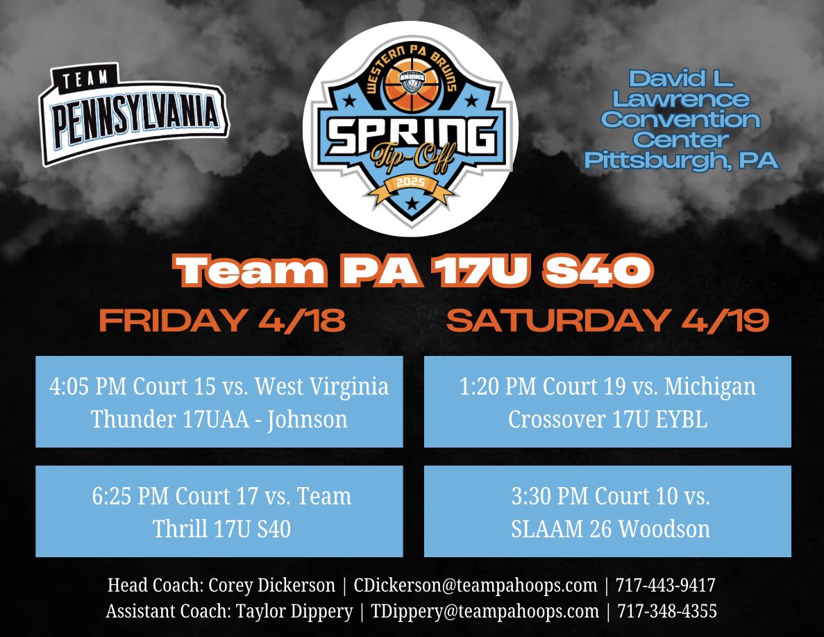 Kendall Nickischer (@kendalln_3) on Twitter photo Another weekend with Team PA 17U S40! Here’s the schedule for the Bruins Spring Tip-Off <a href="/WPABruinsTipOff/">WPABruins2025TipOff</a> <a href="/TEAMPAHOOPS/">TEAM PENNSYLVANIA</a> <a href="/CoreyD2For1/">Corey Dickerson</a> <a href="/TRDipp/">Taylor Dippery</a> Another weekend with Team PA 17U S40! Here’s the schedule for the Bruins Spring Tip-Off <a href="/WPABruinsTipOff/">WPABruins2025TipOff</a> <a href="/TEAMPAHOOPS/">TEAM PENNSYLVANIA</a> <a href="/CoreyD2For1/">Corey Dickerson</a> <a href="/TRDipp/">Taylor Dippery</a>