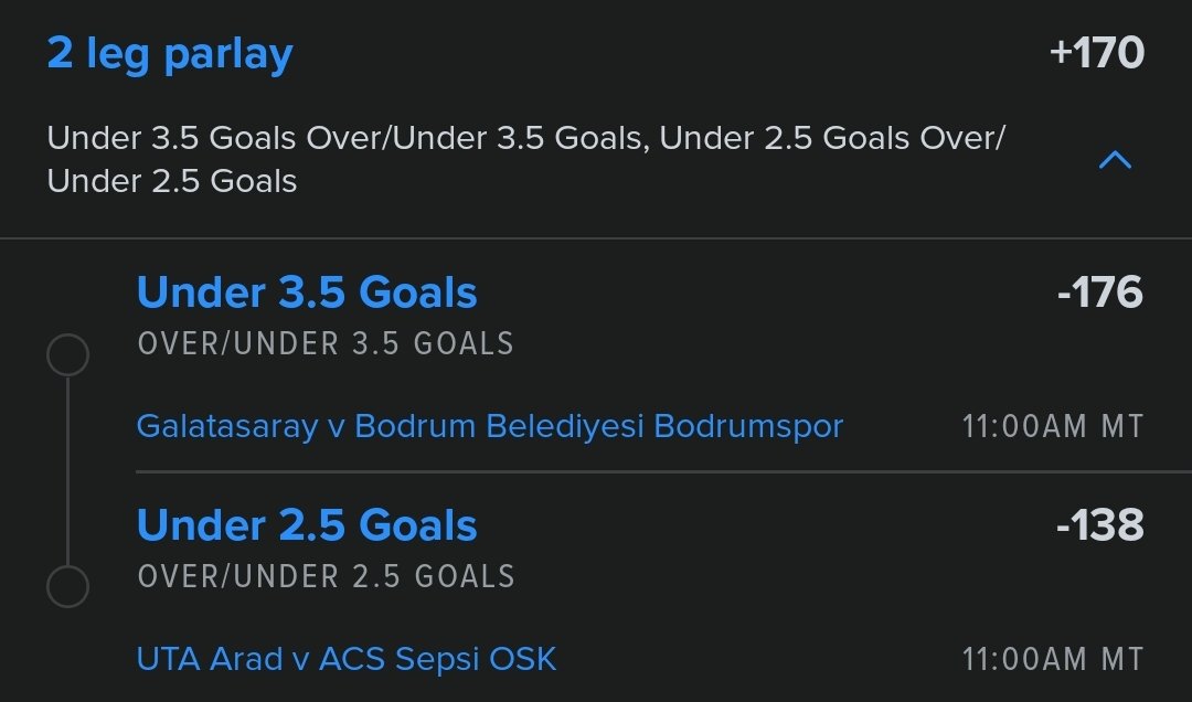 FreePicksNoBS's tweet photo. ⚽️ UNDER ON GOALS SOCCER PLAY ⚽️
2-Leg Parlay | +170 ODDS

UNDER 3.5 Goals – Galatasaray vs Bodrumspor
UNDER 2.5 Goals – UTA Arad vs Sepsi OSK

This one’s built off cold, calculated edge:

Galatasaray should control, but Bodrum parks the bus.

Romanian grind-fest incoming in UTA vs Sepsi — a classic 0-1 or 1-1 script.

Tail or fade, you always decide. I just give you options. 

Venmo: freepicks
CashApp: FreePicksNoBS

#FreePicksNoBS #SoccerPicks #UnderGoals #SharpPlays #ParlayPlay #GamblingTwitter #FootyEdge #LowScoringGames #TrustTheEdge #CappersOnly