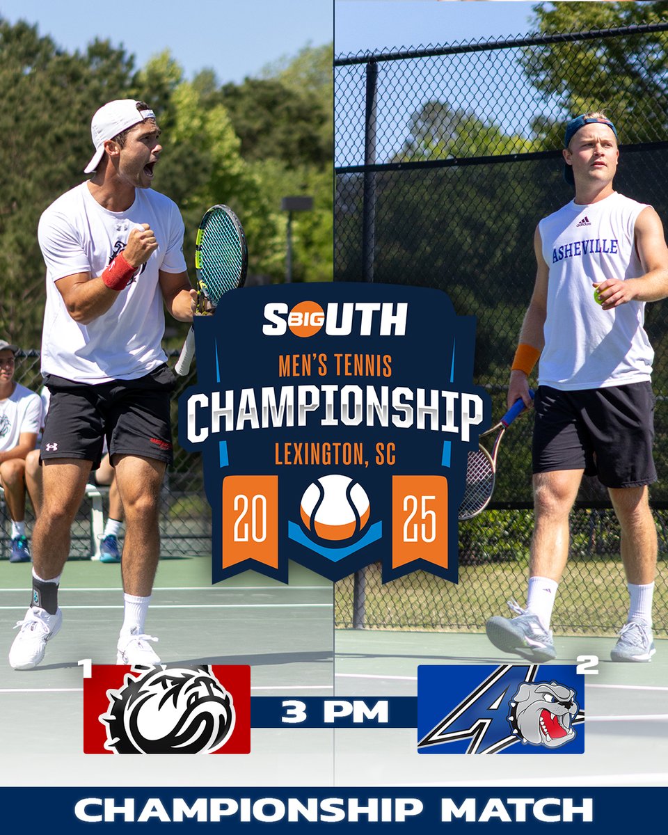 Big South Conference (@bigsouthsports) on Twitter photo πππ§π§ππ π’π π§ππ ππ¨ππππ’ππ¦ πΆ
<a href="/GWUMTEN/">Gardner-Webb Men's Tennis</a> π <a href="/UNCAvlMTennis/">Asheville Menβs Tennis</a> for the #BigSouthMTEN Championship! π πππ§π§ππ π’π π§ππ ππ¨ππππ’ππ¦ πΆ
<a href="/GWUMTEN/">Gardner-Webb Men's Tennis</a> π <a href="/UNCAvlMTennis/">Asheville Menβs Tennis</a> for the #BigSouthMTEN Championship! π
