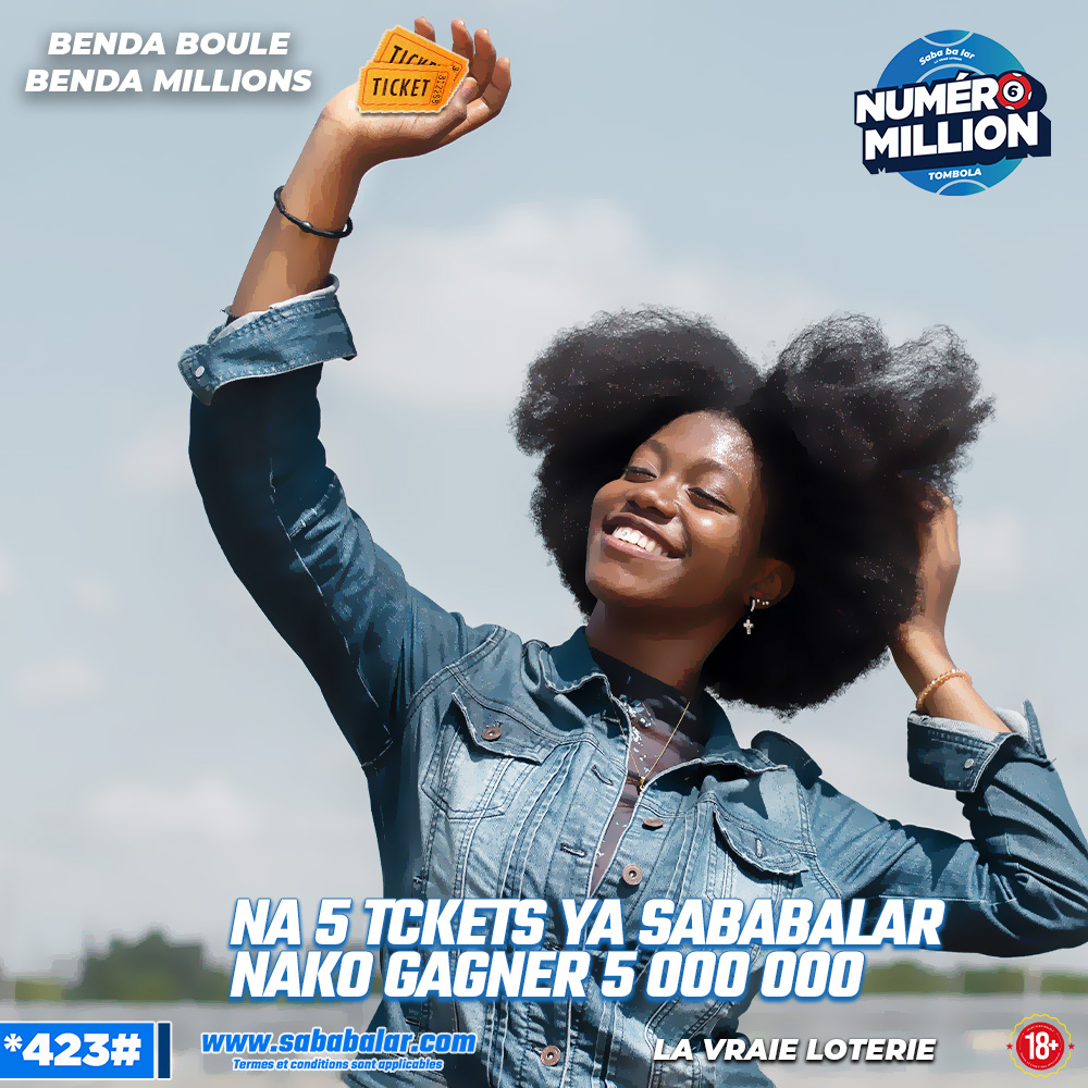 sababalarRDC's tweet photo. Bongisa fin du mois nayo, beta 5 Tickets Sababalar o gagnez 1 ticket Tombola numéro million gratuit 🤑!!
Tirage sababalar lobi na 18h00'.www.sababalar.com
#sababalar #VraieLoterie  #ZalanaNgabien #RDC #kinshasa  #lubumbashi #Lualaba  #goma  #Bukavu #Fait https://t.co/LxPzXjIvgJ
