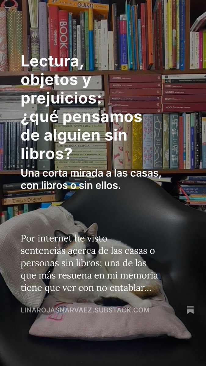 Por ahí en internet hay ‘bookfluencers’ que insisten en que todos deberíamos convertirnos en lectores ¿Realmente todos deberíamos ser lectores?

Pasen por mi Substack y lean lo que escribí al respecto: 

open.substack.com/pub/linarojasn…