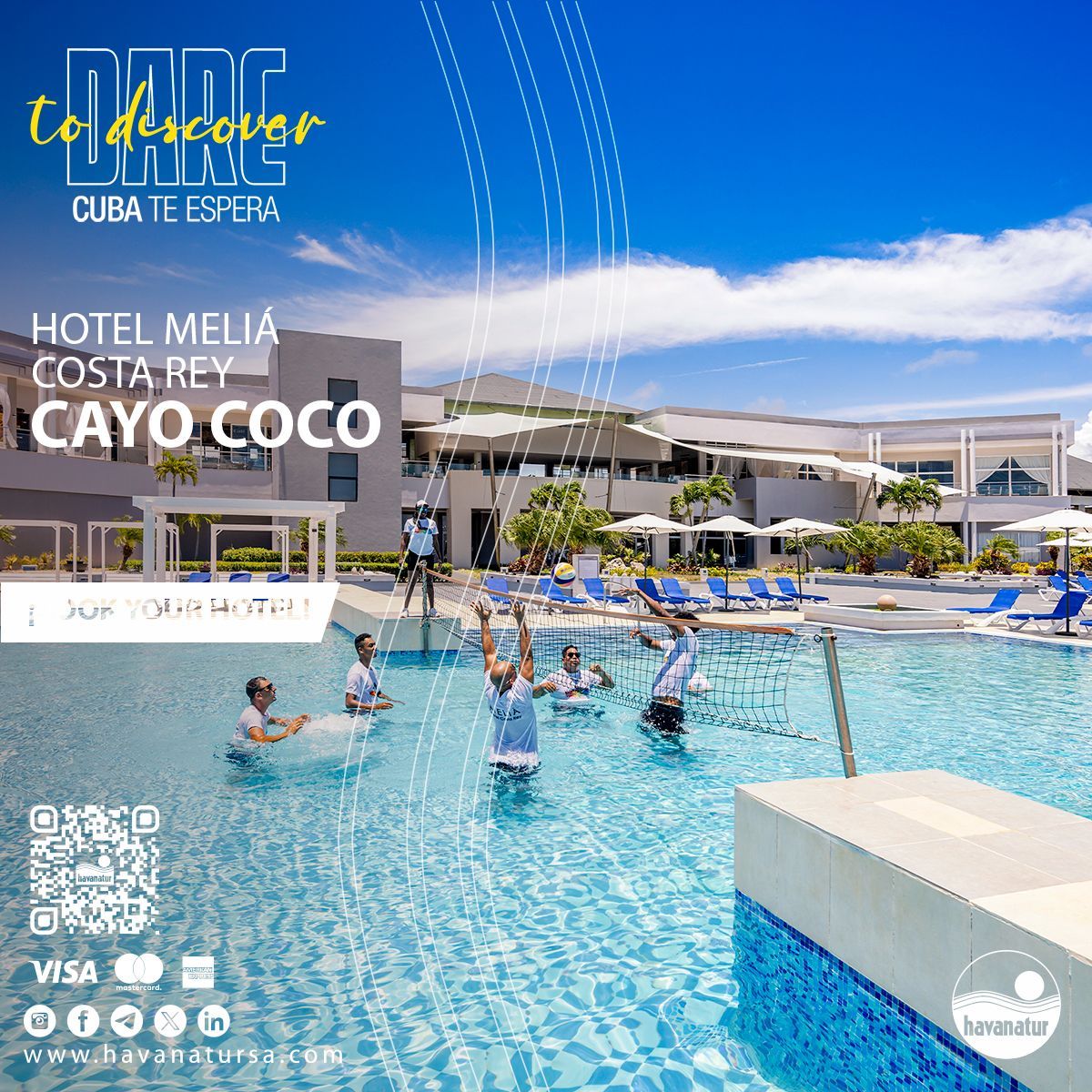 HavanaturCuba's tweet photo. #OffersHavanatur 🏨 Experience the #Caribbean from Meliá Costa Rey: where the turquoise sea and white sands meet elegance 🏖
#bookhere 👉 https://t.co/cre0huVI13 https://t.co/XAonGypNnP