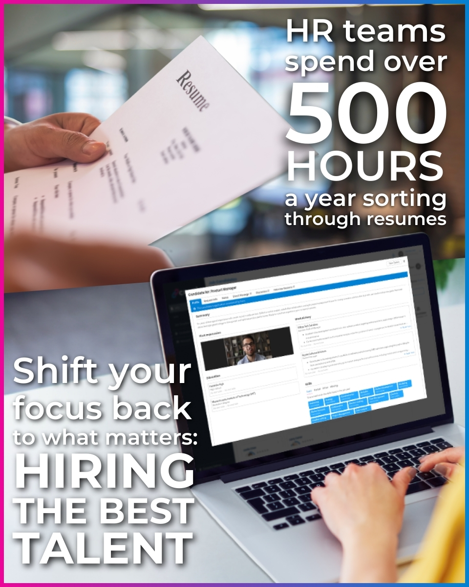 Imagine what you could achieve with 500 extra hours. ⏱️ Step into a future where your expertise shines, thanks to smarter hiring. 🤝

Let’s put the human back into HR with Cnect.ai! 🌟

#HRTech #Hiring #TalentAquisition #HR #Recruitment