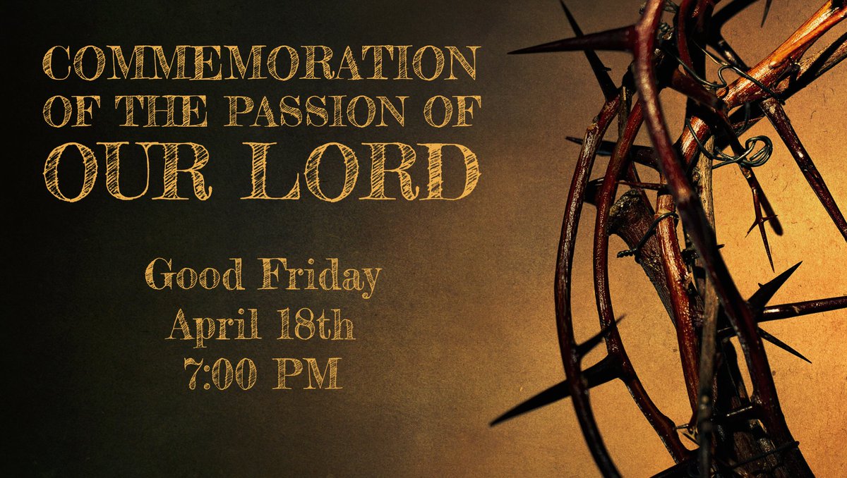 CatholicatUTD's tweet photo. The Sacred Paschal Triduum continues with the commemoration of Our Lord's Passion on Good Friday. At this liturgy, we recall the Lord's suffering and death, and we venerate the cross on which our salvation was bought. https://t.co/hBoHxuVLVv