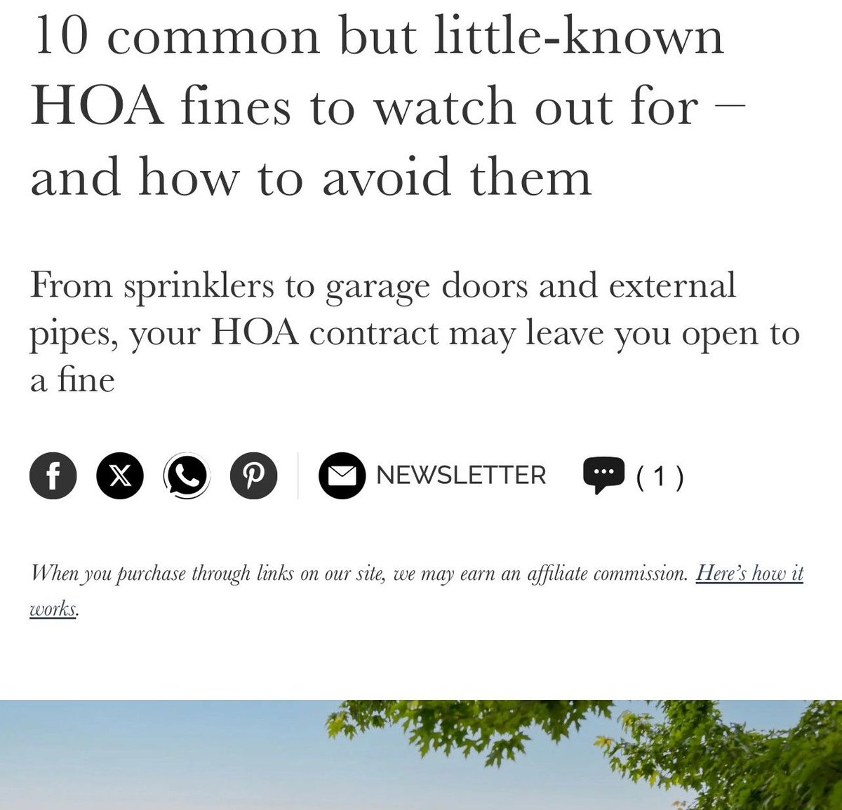 10 common but little-known HOA fines to watch out for | Homes and Gardens

homesandgardens.com/solved/hoa-fin…