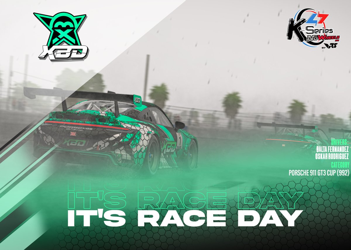 XBD RACING MOTORSPORT (@xbdracing) on Twitter photo Hoy volvemos de nuevo a las #Kseries en está ocasión con el Cup y con 98% de probabilidad de lluvia 🌧️☂️⛈️
Pilotos 👇
👤 <a href="/oskarodriguez17/">Oskar Rodriguez</a>
👤 <a href="/XbdBalta1987/">BALTA FERNÁNDEZ</a>
🎯 Sebring International Raceway
📹 twitch.tv/k_series_byktd
⏳21:50 Q
🏎️ Porsche 992
#Greenpower #GoXBD Hoy volvemos de nuevo a las #Kseries en está ocasión con el Cup y con 98% de probabilidad de lluvia 🌧️☂️⛈️
Pilotos 👇
👤 <a href="/oskarodriguez17/">Oskar Rodriguez</a>
👤 <a href="/XbdBalta1987/">BALTA FERNÁNDEZ</a>
🎯 Sebring International Raceway
📹 twitch.tv/k_series_byktd
⏳21:50 Q
🏎️ Porsche 992
#Greenpower #GoXBD