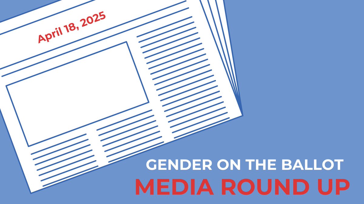 Welcome to #OnGenderMediaRoundUp. Each week we’re collecting and sharing our favorite gender + politics stories. Here’s our April 18, 2025 weekly round up - mailchi.mp/american.edu/g…